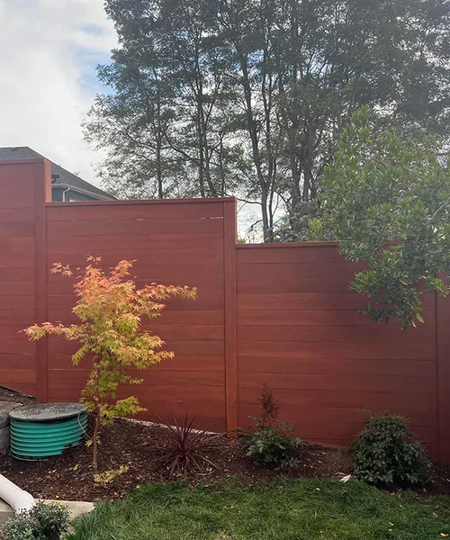 Horizontal Fence with top rail in Issaquah 